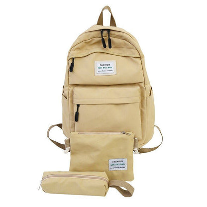 3 PCS/ SET Fashion Backpack Women Backpack School Student Shoulder Bag Traveling