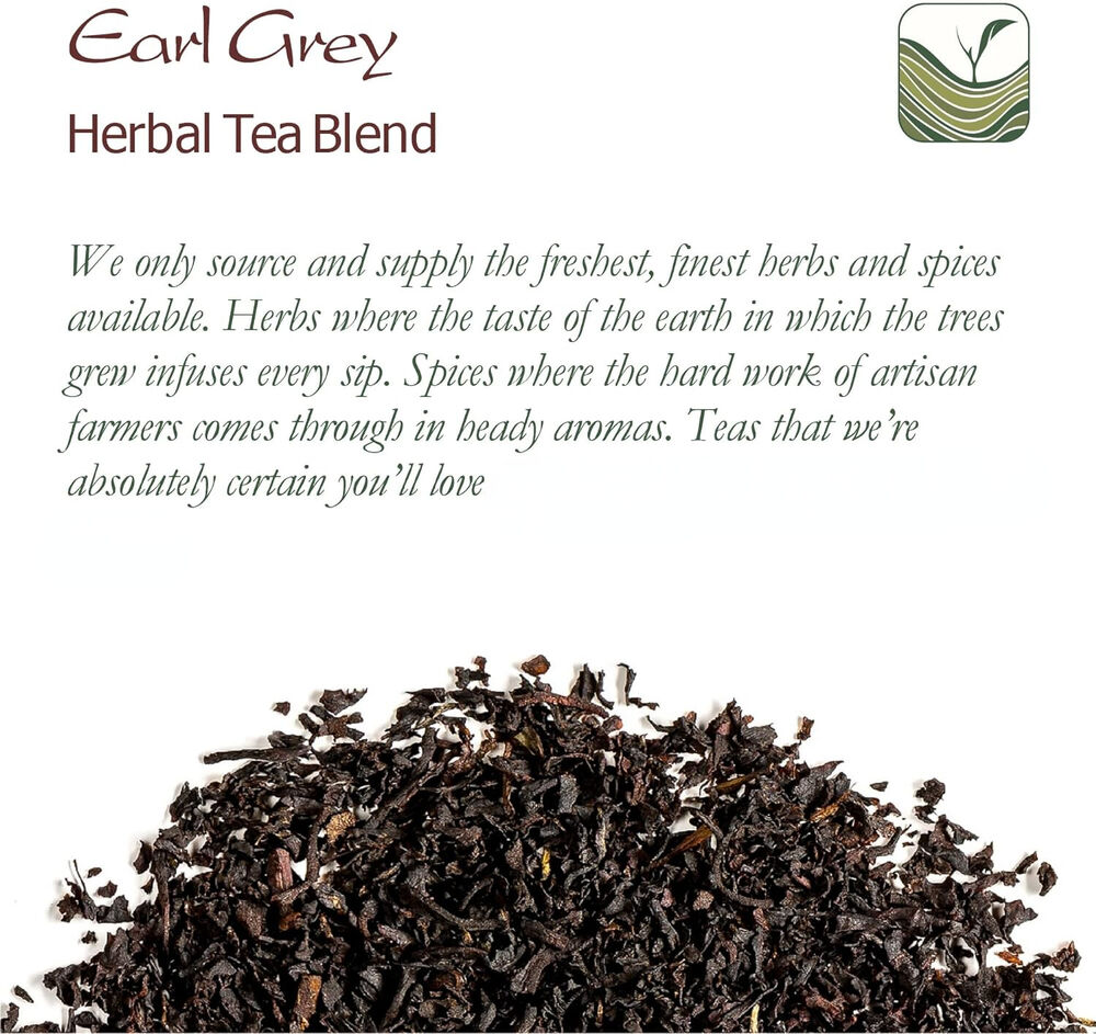 Earl Grey Bergamot Black Tea - Premium Breakfast Tea with Real Bergamot Oil 250g