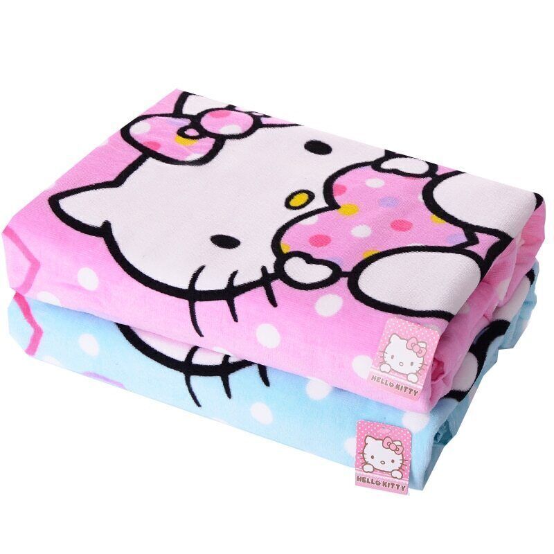 2 Piece Hello Kitty Cartoon Hand Towel Bath Towel Face Wash Cotton