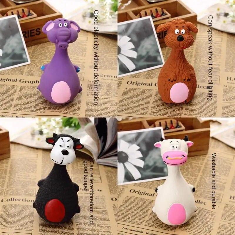 Pet Dog Indestructible Interactive Chew Toys, Stuffed Squeaky Sound Cartoon US