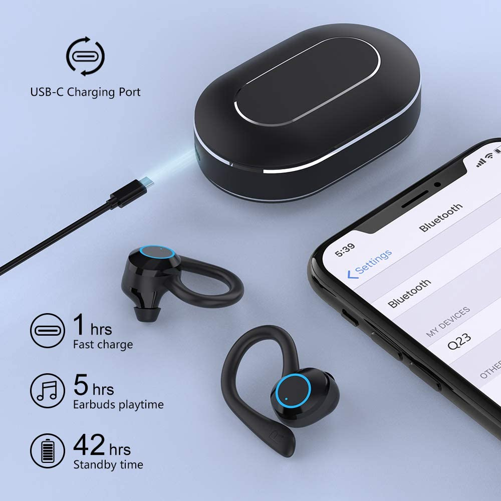 Bluetooth Earbuds TWS Wireless Earphones Waterproof Headset Ear Hook Headphones