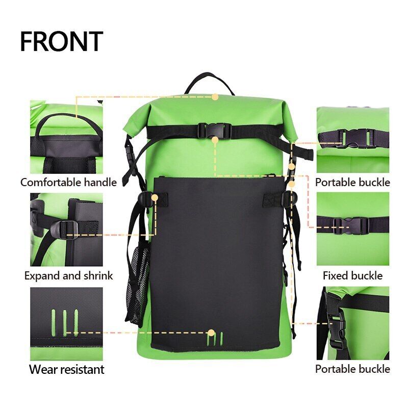 30L Dry Bag Backpack Pack Sack Swimming Rafting Kayaking Floating Sailing