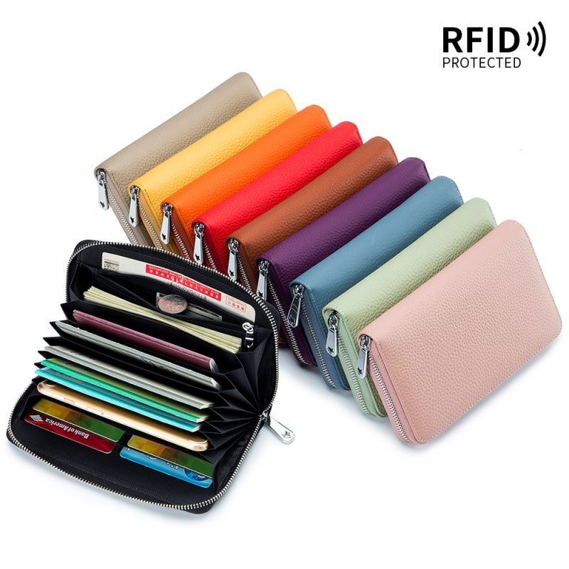 Passport Passbook Bag Rfid Genuine Leather Hand Bags Long Wallet 12*3*20 CM 1PC