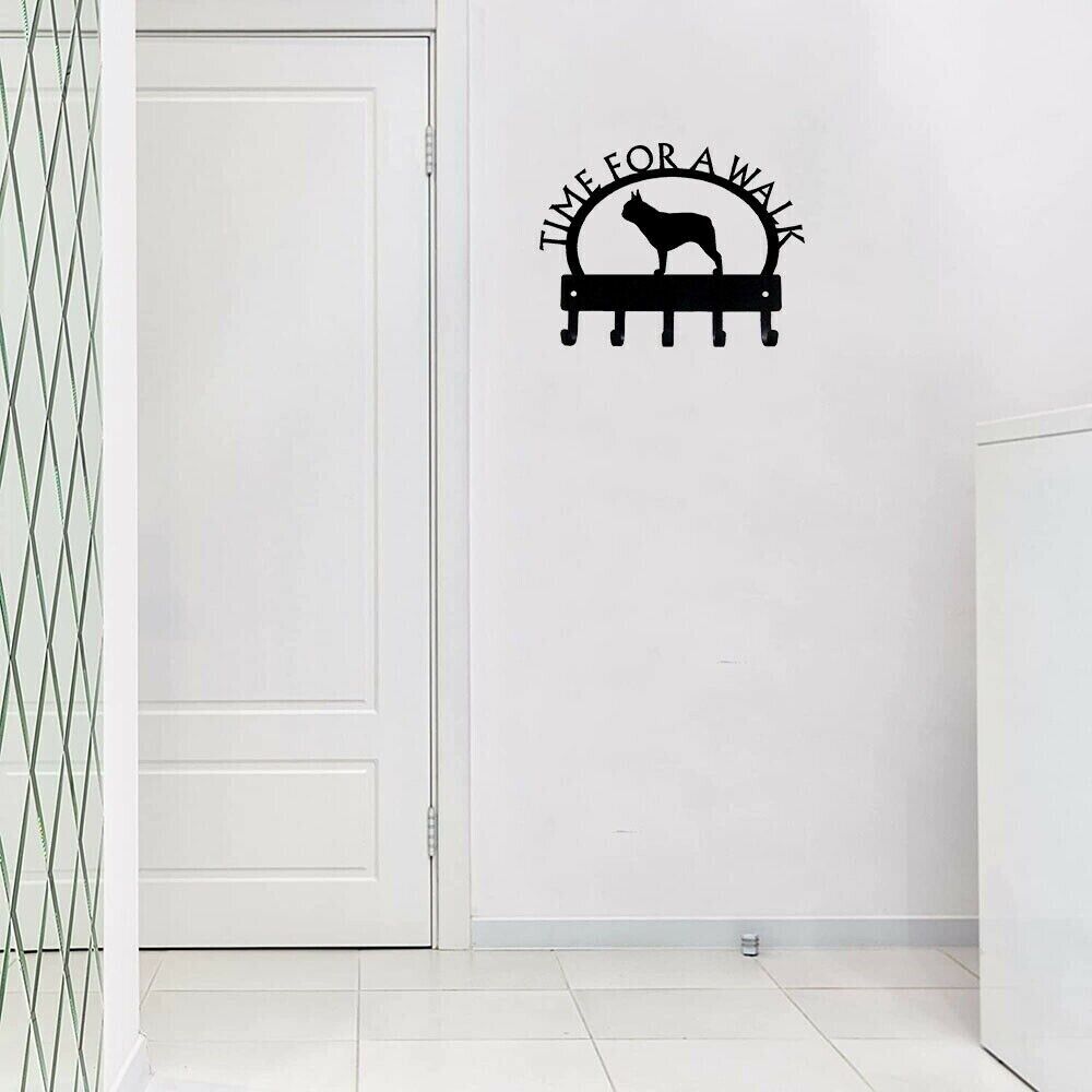 French Bulldog Key Rack Wall Mounted Hook Up Iron Wall Art Home Decor