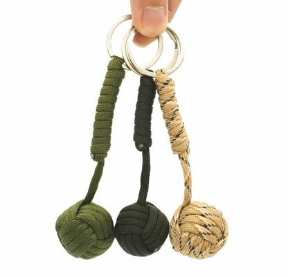 Key Chain Ball Protection Black Emergency Paracord Self Defense Lanyard Survival