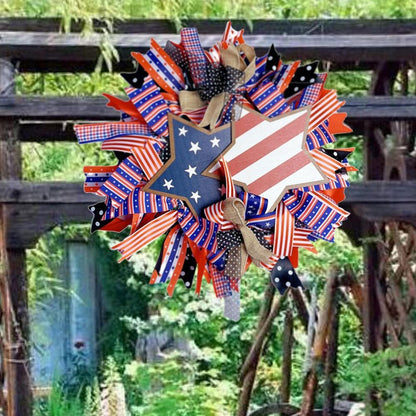 Fourth Of July Door Wreath Decorative Large Hanging For Outside Porch Wall Decor