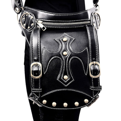 Lady's Leather Leg Drop Belt Bag Punk Rock Motorcycle Thigh Hip Waist Fanny Pack