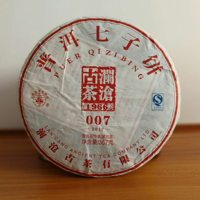 LAN CANG ANCIENT TEA 007 Pu-erh Tea Cake 2017 357g Raw Puer Pu'er Qi Zi Bing