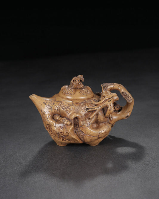 l-0Chinese Yixing Zisha Clay Handmade Exquisite Teapot （供春 底款：供春）