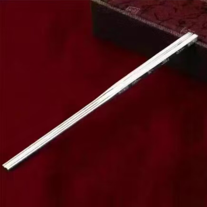 70g 999 Sterling Silver Certified Solid A Pair Chopsticks Family Collectible
