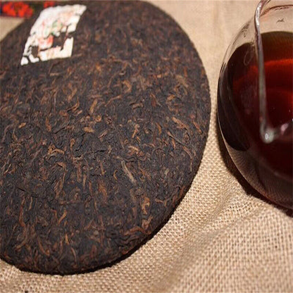 357 Pu'er Ripe Tea Cake Lao Banzhang Ripe Tea Cake Brown Mountain Ancient Tea