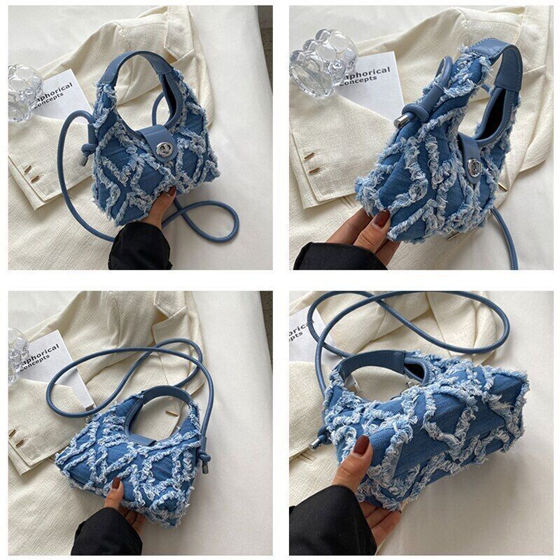 Canvas Shoulder Bags Women Crossbody Bag Denim Tote Satchel Bags Handbags