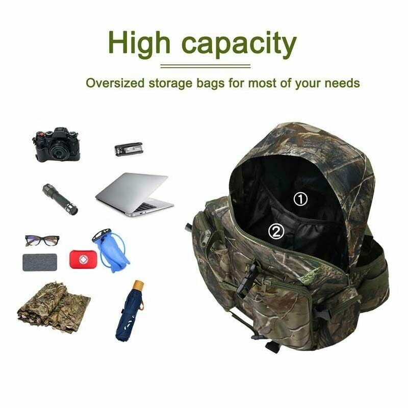 Tactical Backpack Shoulder Bag Outdoor Hiking Camping Rucksack 600D Oxford Cloth