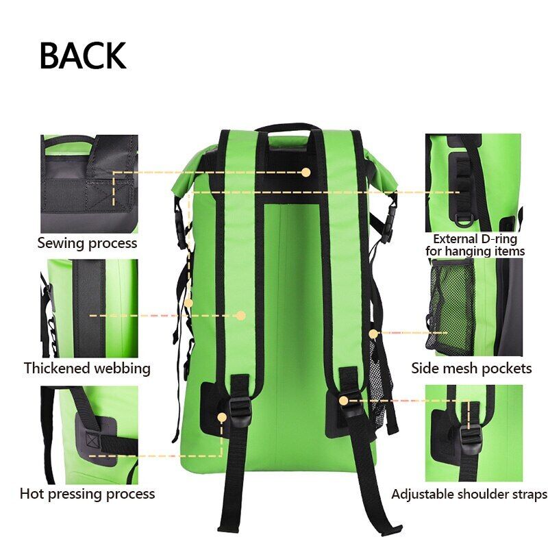 30L Dry Bag Backpack Pack Sack Swimming Rafting Kayaking Floating Sailing