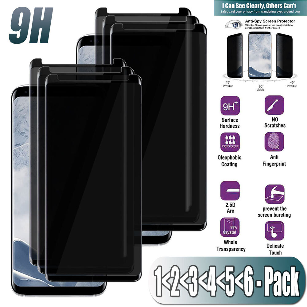 For Samsung Galaxy S8 / S8 Plus Glossy Privacy Tempered Glass Screen Protector