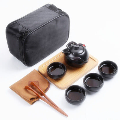 Tea Set Kettle Gaiwan Tea Cup Portable Tea Drinkware Chinese Ceramic Teapot