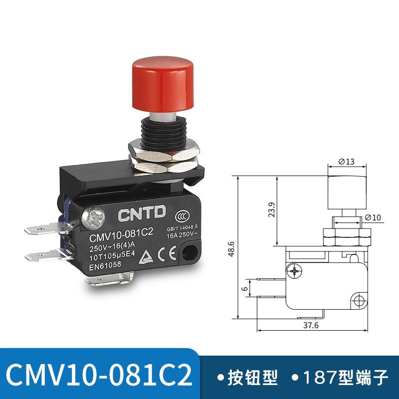 20pcs CNTD Limit Switch CMV10 Micro Button Long Handle Open Limit Sensor Roller