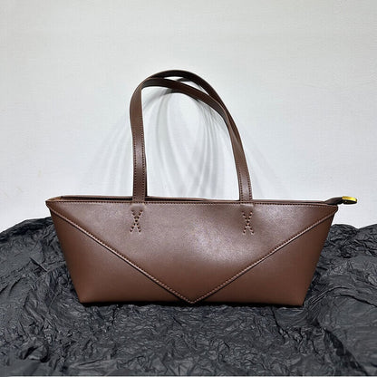 Small Real Leather Fold Shoulder bag Tote Handbag Fashion Purse Top Handles