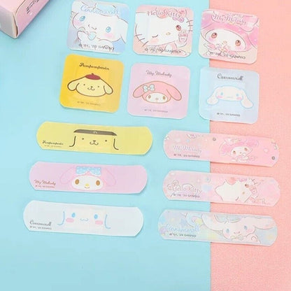 SET Sanrio Melody Hello Kitty Cinnamoroll Cartoon Bandage Bandaids sticker