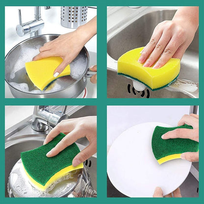 5 Pack Heavy Duty Scrub Sponges Washing Dishes Cleaning Kitchen Dish Sponge NEW