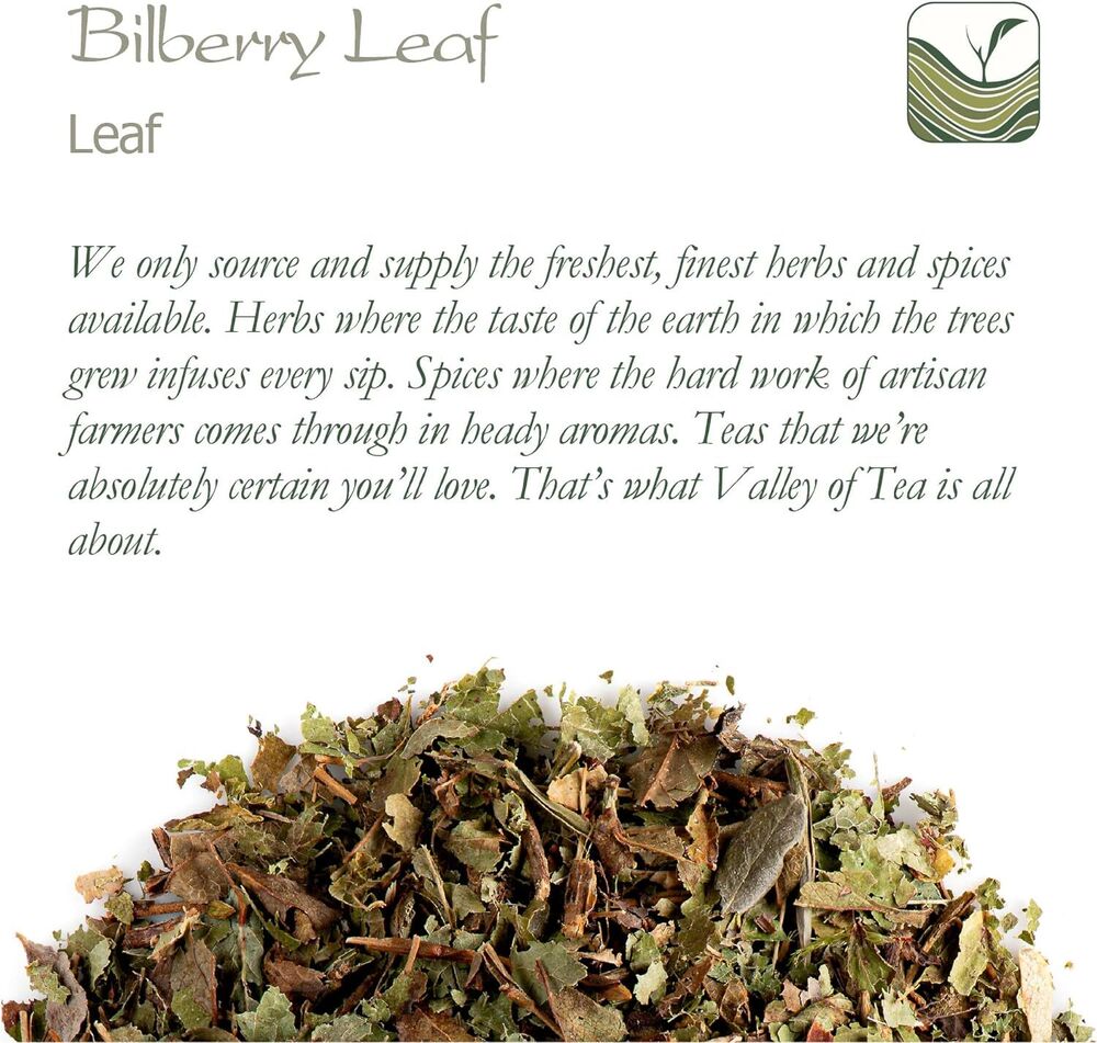 Bilberry Tea Loose Leaf - Rich and Aromatic - Dried Blueberry Leaves Herb 100g
