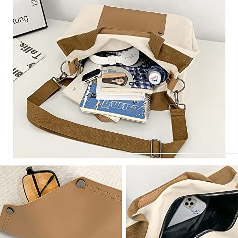 Travel Duffle Bag Casual Backpack 4 Ways for Men Women Leather Canvas Black
