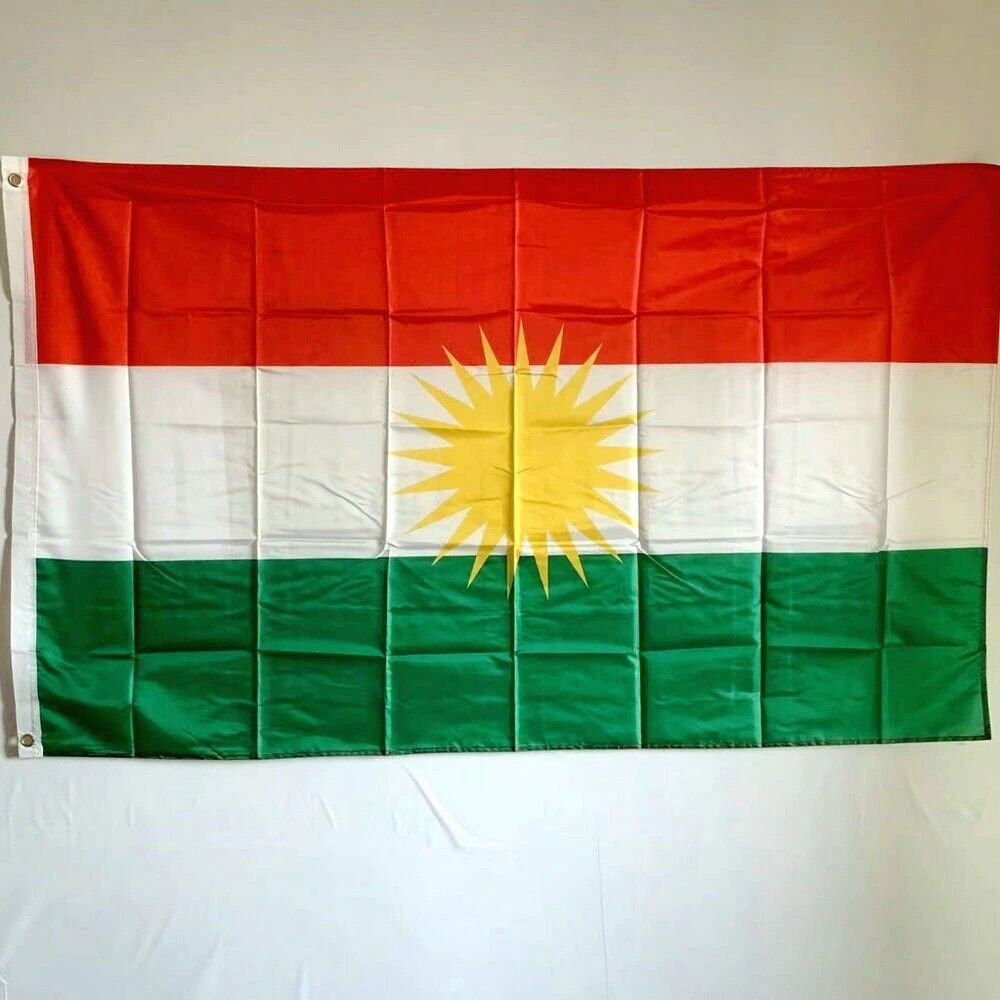 Kurdistan National Flag 90x150cm Printed Kurdish Hanging Banner Home Decorations