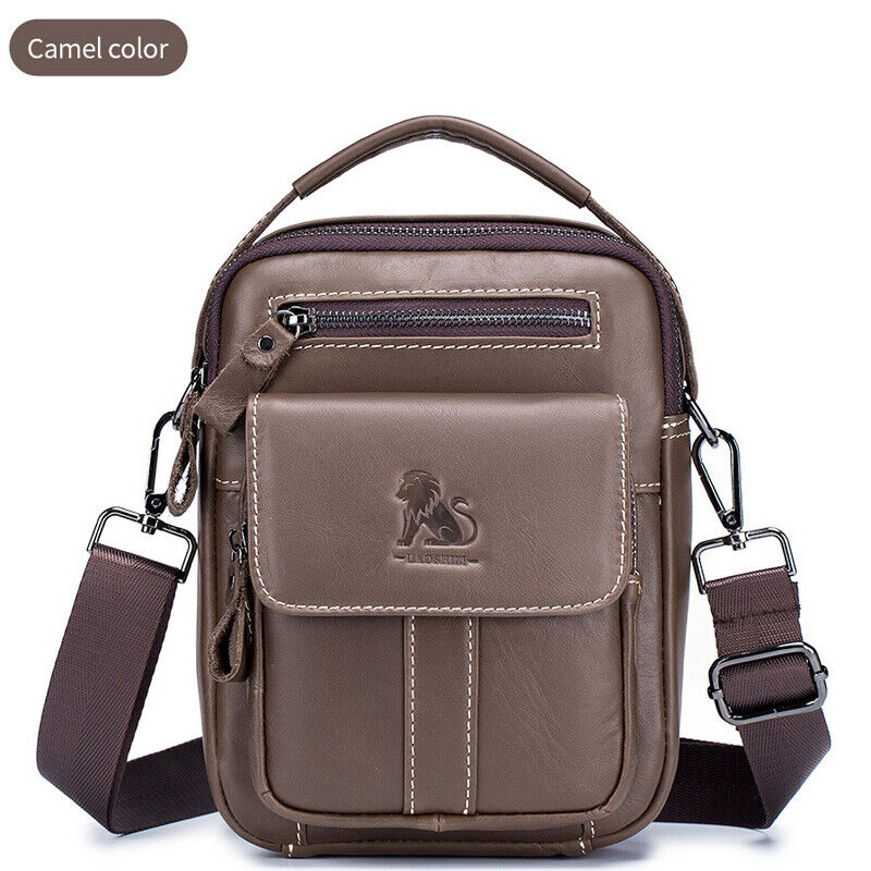 100% Genuine Leather Men's Messenger/Shoulder Bag Small Handbags Crossbody Bags