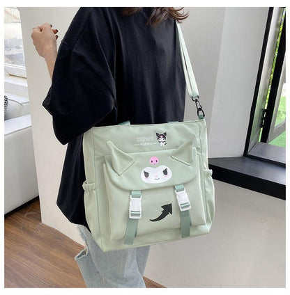 Women Kuromi Shoulder Messenger Bag Cute Girl's Cartoon Travel Storage Bag Gifts