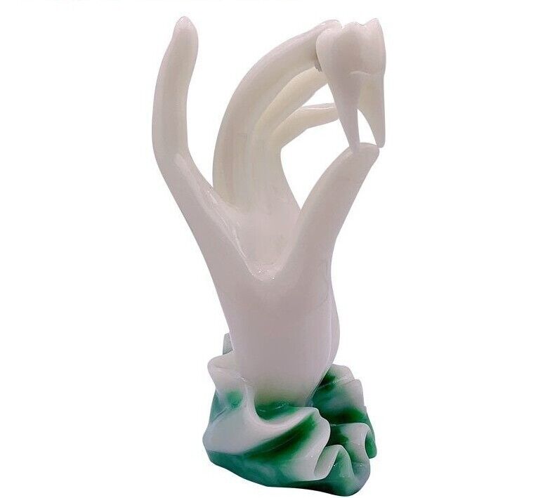 Sculptures Hand Tooth Dental Figurines Dentistry Gifts Decoration Resin 7.5x17cm