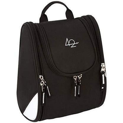 42 Travel Hanging Toiletry Bag – Large Kit Organizer (Pack of 1), Black
