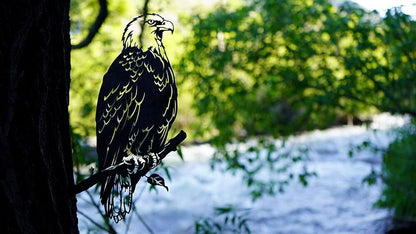 Bald Eagle Decoration | Garden Art | Backyard Art | Tree Art | Silhouette Art