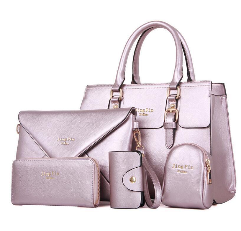 Shoulder Bag Set Five-Piece Casual Plainl Bag Portable Crossbody Bag