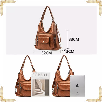 New Womens PU Leather Handbag Vintage Crossbody Shoulder Bag Female Casual Tote