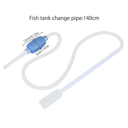 Aquariums Accessories Fish Tank Semi-Automatic Siphon Vacuum Cleaners Pump 140cm