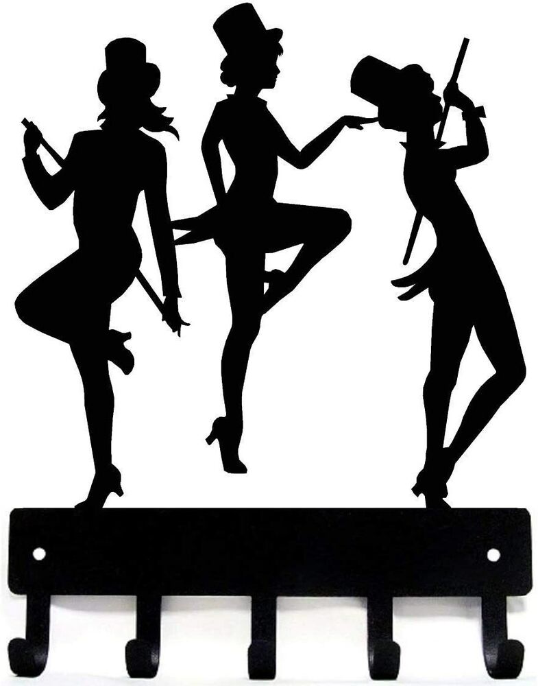 Tap Dancer- Key Hooks Holder- 6 inch Wide Metal Wall Art