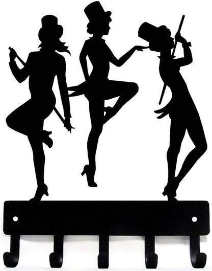 Tap Dancer- Key Hooks Holder- 6 inch Wide Metal Wall Art