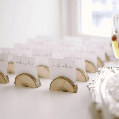 Name Card Place Holder 10Pcs Rustic Wood Table Memo Number Note Clip 5.5x3x2.8cm