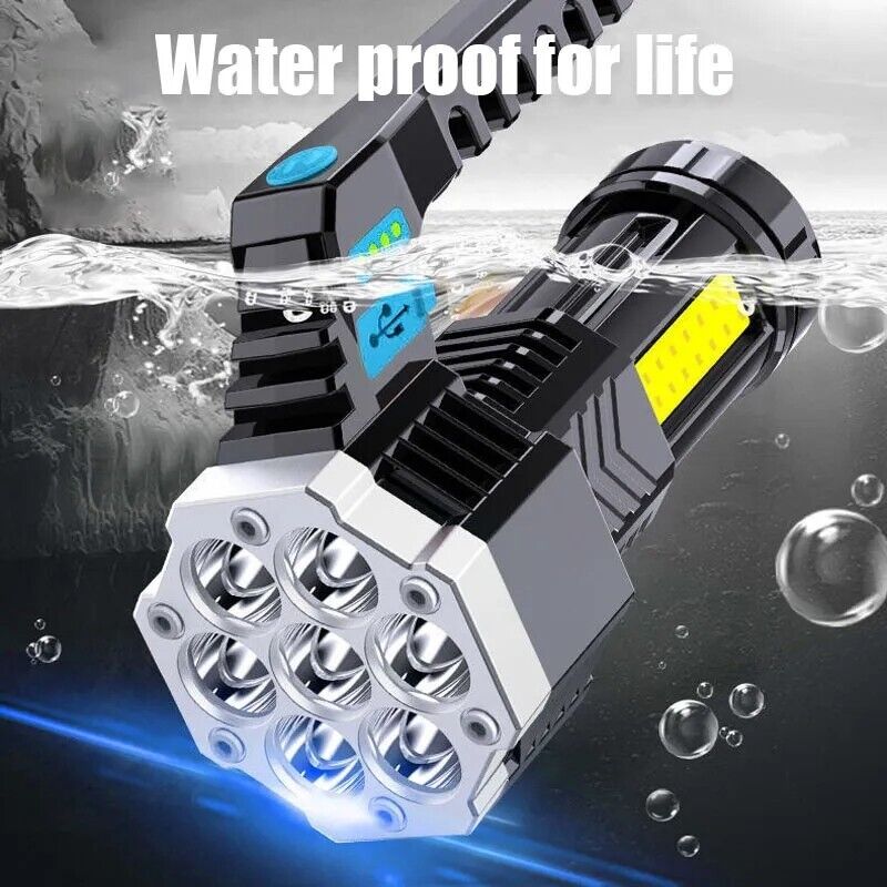 Lamparas de Mano Recargables USB Linternas LED Alta Potencia 7000 High Lumens