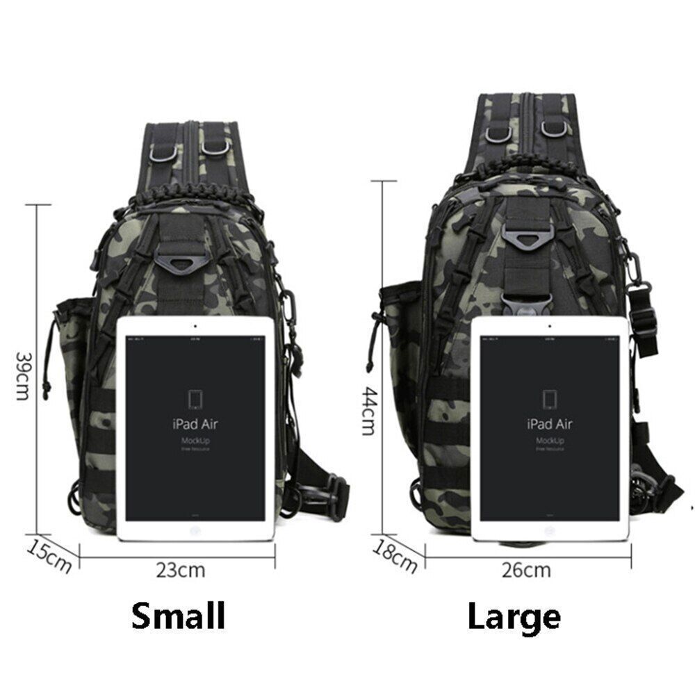 Men's Military Shoulder Bag Army Body Chest Bags Trekking Crossbody Hiking Pack