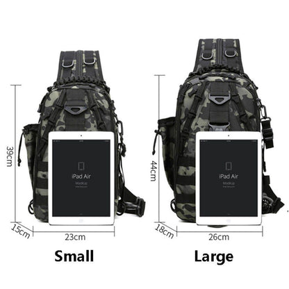 Men's Military Shoulder Bag Army Body Chest Bags Trekking Crossbody Hiking Pack