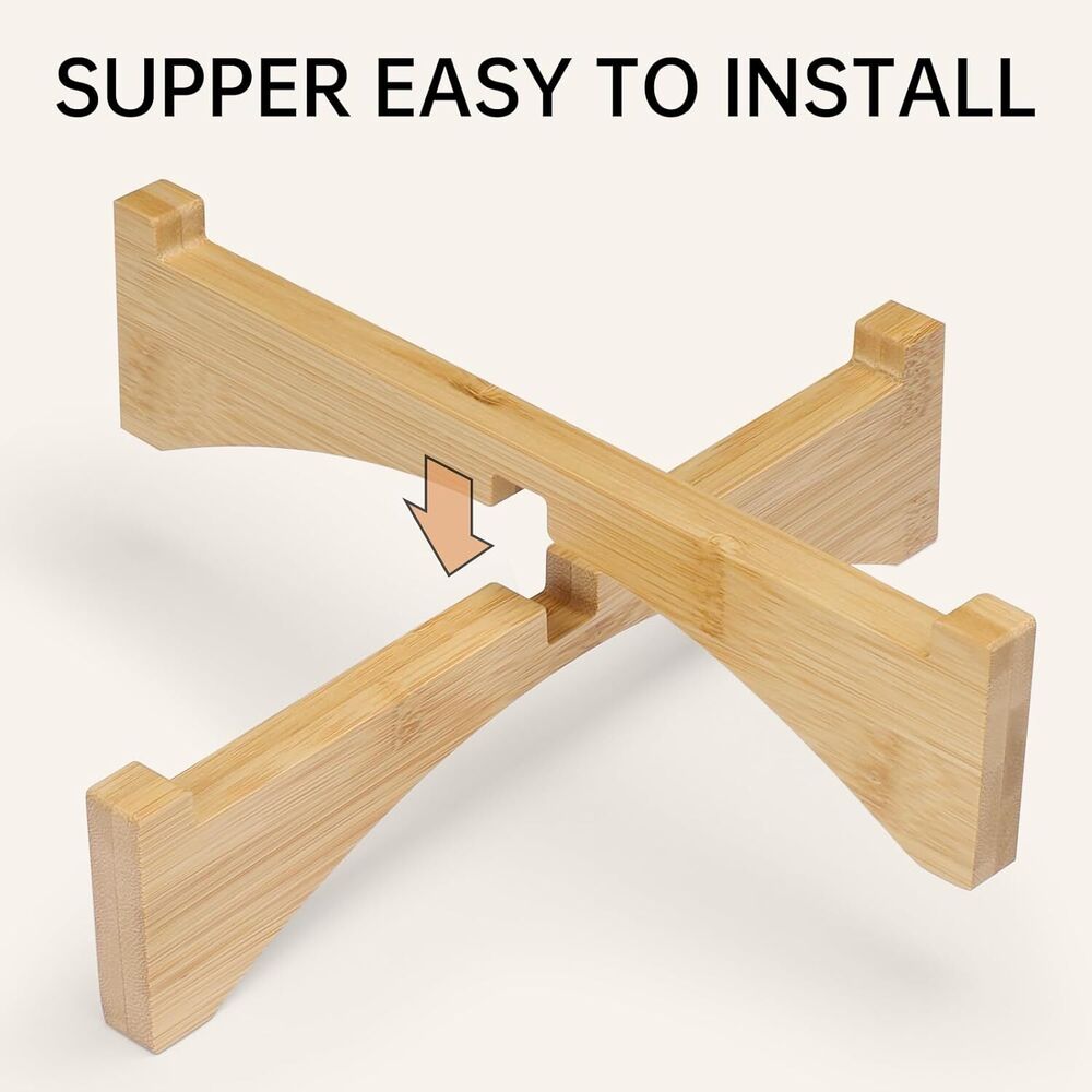 Bamboo Wood Plant Stand Pot Holder Home Office Decoration Indoor Outdoor Riser