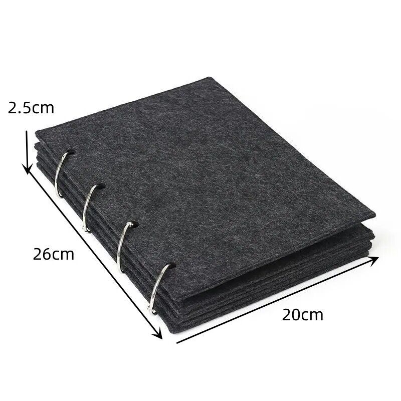 Felt Pin Brooch Display Storage Book Metal Badge Chest Organizer Box 20x2.5x26cm