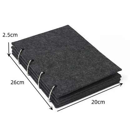 Felt Pin Brooch Display Storage Book Metal Badge Chest Organizer Box 20x2.5x26cm