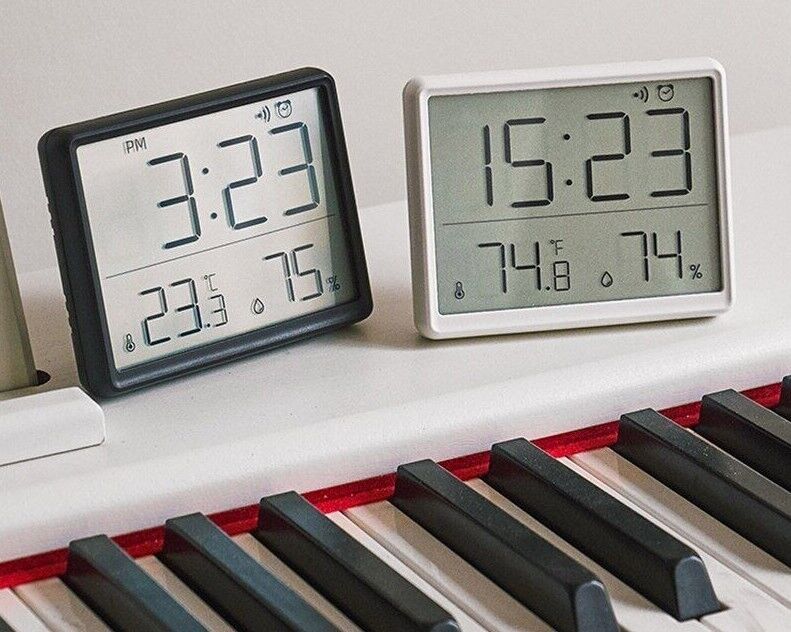 Alarm Clock ABS Plastic Digital Refrigerator Magnetic Multi-Functional LCD Decor