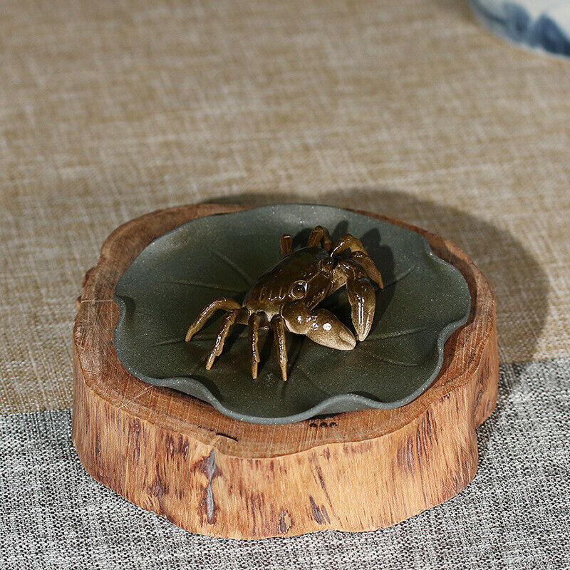 Purple Sand Color Changing Tea Pet Crab Lotus Leaf Stone Lotus Seed Ornament