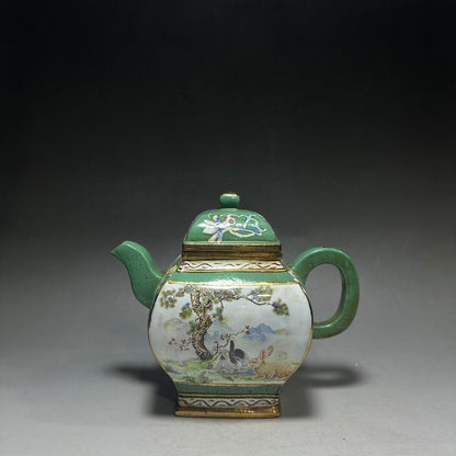 Chinese Yixing Zisha Clay Handmade Exquisite Teapot（四方 底款：陈尚明）