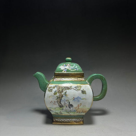 Chinese Yixing Zisha Clay Handmade Exquisite Teapot（四方 底款：陈尚明）