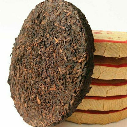 90's Wild Puer Old Tea Yunnan Aged Pu'er Ripe Pu-erh Puerh Tea Cake 100g X 5 Pcs