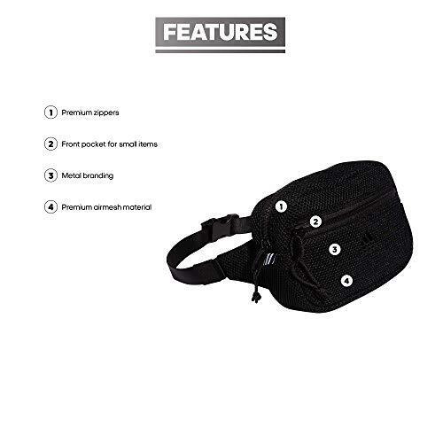 adidas Airmesh Waist Pack/Travel Bag, Black, One Size Size, Black